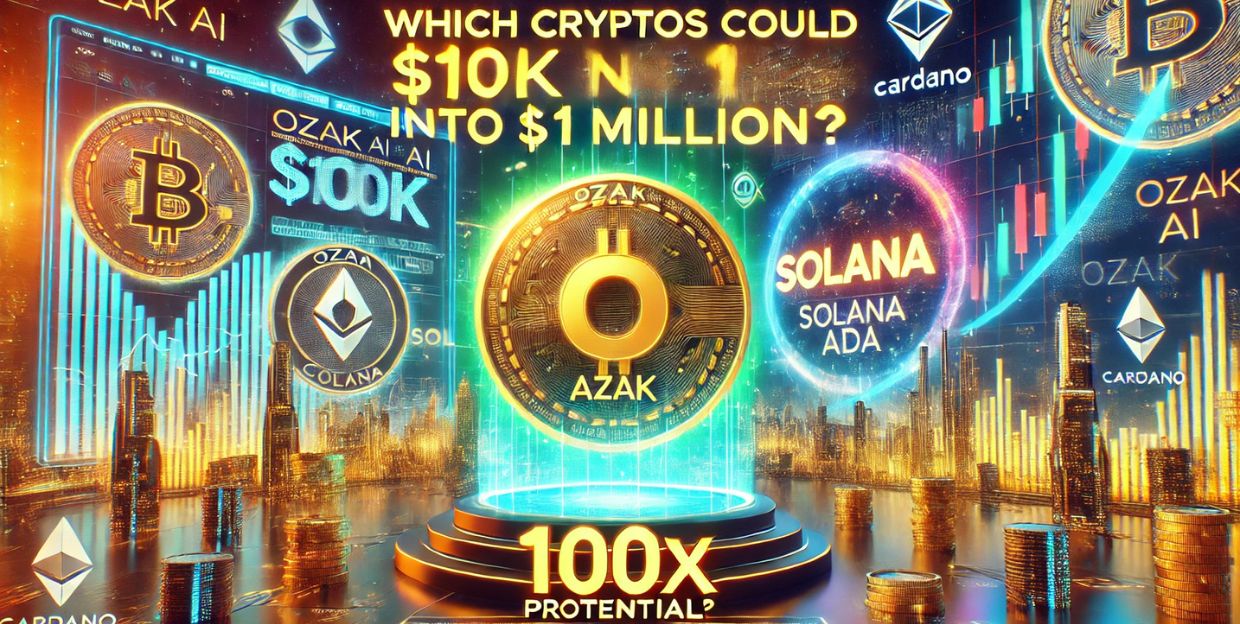 Which Cryptos Could Turn $10K into $1 Million? Ozak AI’s 100X Potential vs. SOL and ADA